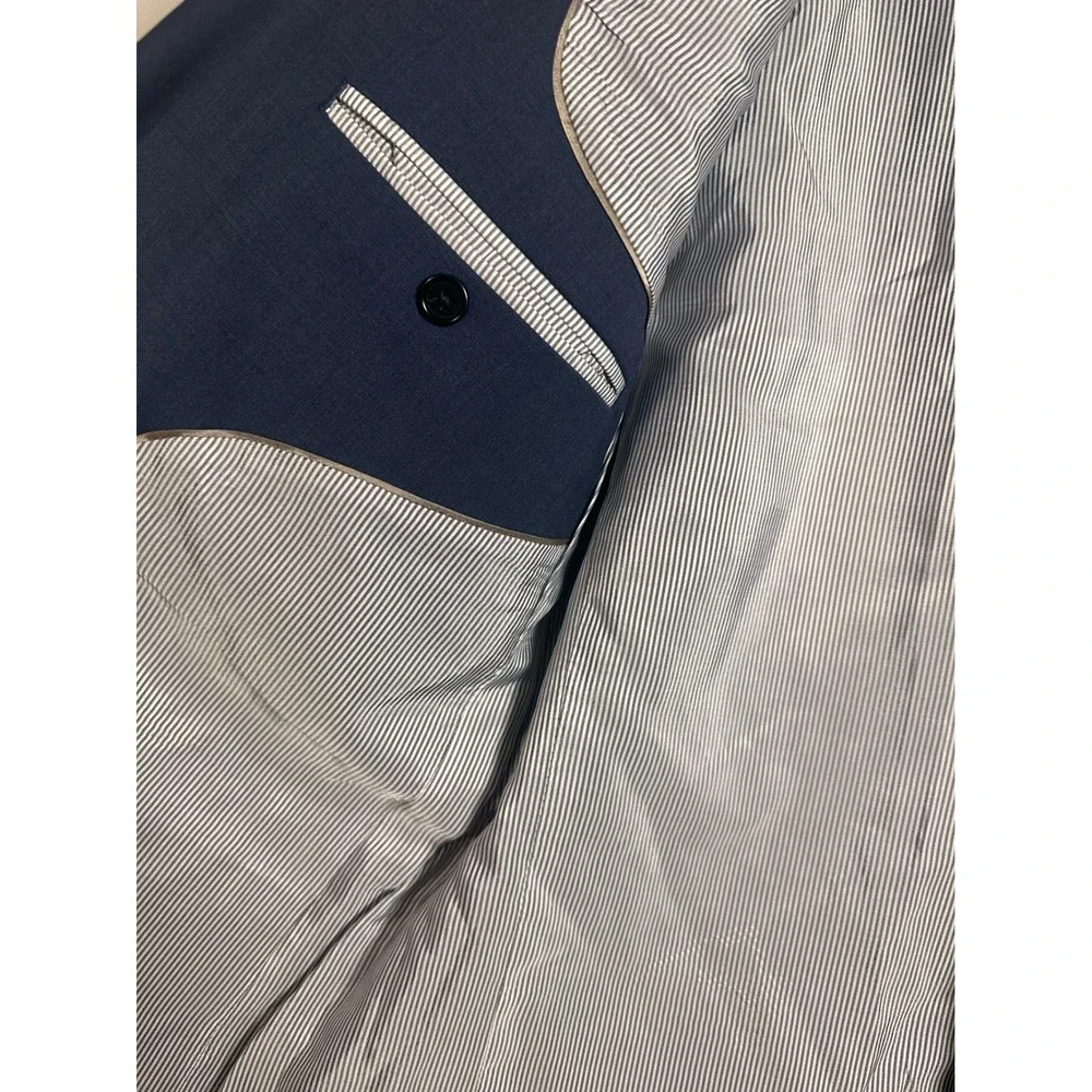 Brooks Brothers Explorer Regent Fit Blazer Mens 42L Blue Wool Stretch Sport Coat